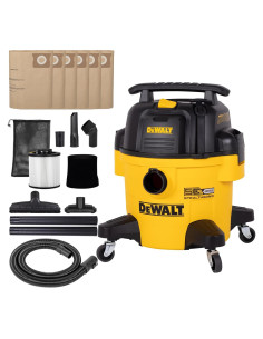 Aspiradora DEWALT Húmeda y Seca 6 Galones 5 HP Ultra-Silenciosa