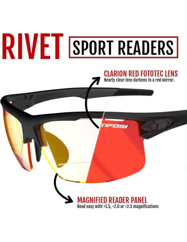 Gafas de sol Rivet Sport +2.5 para ciclismo y deportes