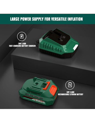 Inflador de Neumáticos MaxMore Inalámbrico 160 PSI 18V