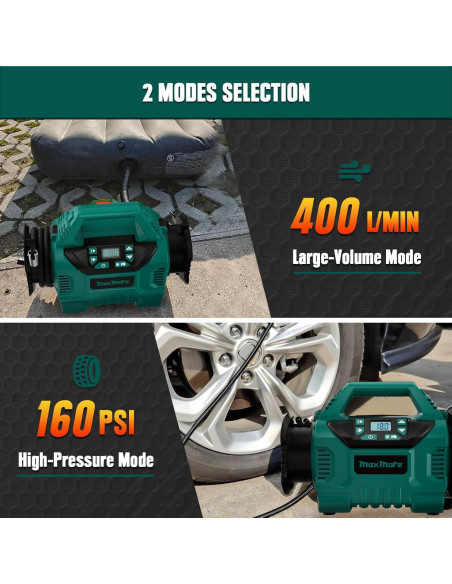 Inflador de Neumáticos MaxMore Inalámbrico 160 PSI 18V