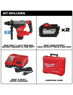 Martillo Rotativo Milwaukee M18 FUEL 4,45 cm 2 Baterías 2