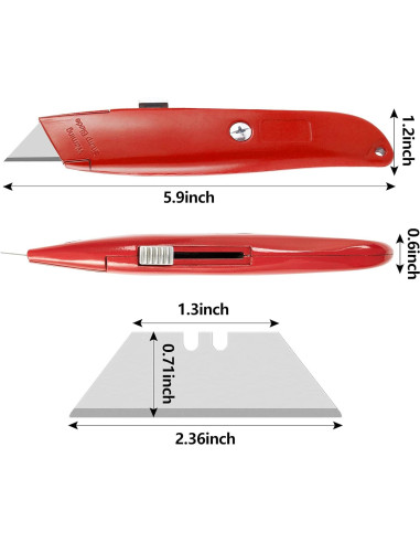 Cuchillo Utilitario DIYSELF 2Pack Cuchilla Retráctil 6cm