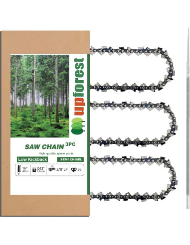 Cadena de motosierra UPFOREST 40 cm 56 enlaces bajo retroceso
