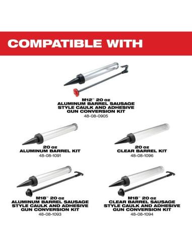 Pistola de Calafateo Milwaukee M12 20Oz 400Lbs Fuerza