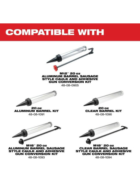 Pistola de Calafateo Milwaukee M12 20Oz 400Lbs Fuerza