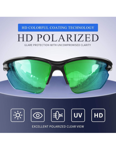 Gafas de sol deportivas DEAFRAIN Dfsg21b polarizadas UV400