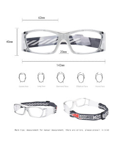 Gafas de Protección Baloncesto Unisex PC Gris/Blanco 2