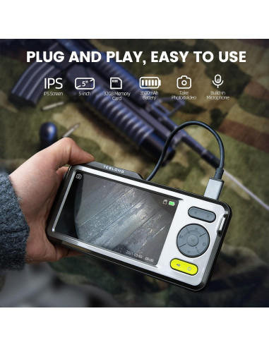 Borescope Teslong 5" (12,7 cm) para Inspección de Rifles