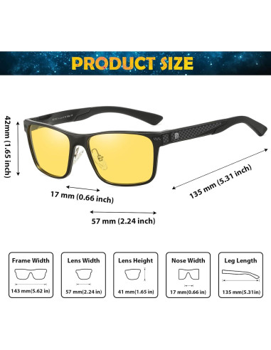 Gafas de Conducción Nocturna DUCO con Lentes Polarizados