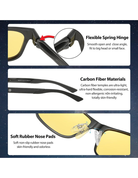 Gafas de Conducción Nocturna DUCO con Lentes Polarizados