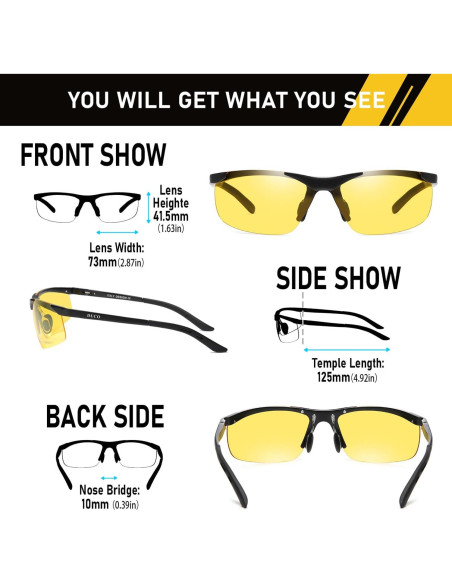 Gafas de Deporte DUCO Visión Nocturna Lentes Polarizados