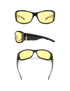 Gafas Envolventes FEISEDY Amarillas Antideslumbrantes 2