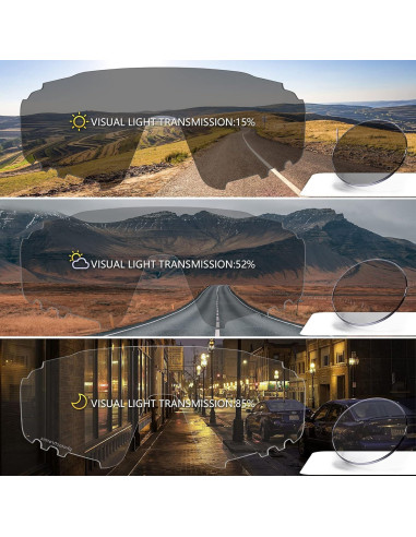 Gafas de Ciclismo Fotoquímicas KAPVOE HD UV400 Ajustables