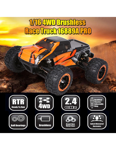 Coche RC GoolRC 1:16 Off-Road 45 km/h 3 Baterías