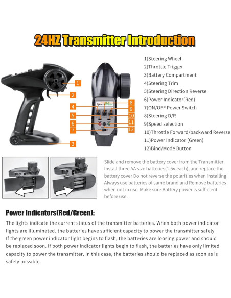 Coche RC GoolRC 1:16 Off-Road 45 km/h 3 Baterías