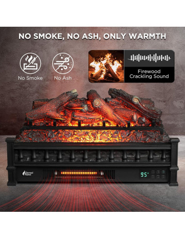 Calefactor Eléctrico TURBRO Llama Eterna 8,26 kg WiFi 1500W