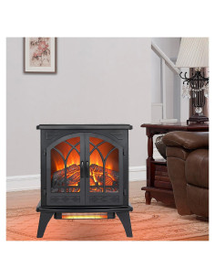 Chimenea Eléctrica Ball & Cast 24" Negro Antiguo con Control Remoto