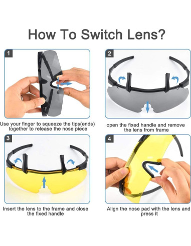 Gafas Tácticas Xaegistac 3 Lentes Intercambiables Unisex