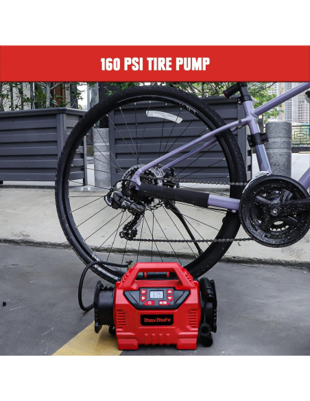 Inflador de Neumáticos Inalámbrico MaxMore 160 PSI Portátil