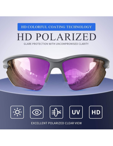 Gafas de sol deportivas DEAFRAIN Dfsg21b polarizadas UV400