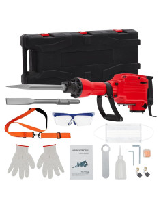 Martillo Demoledor Eléctrico Aprafie 2200W con 2 Cinceles