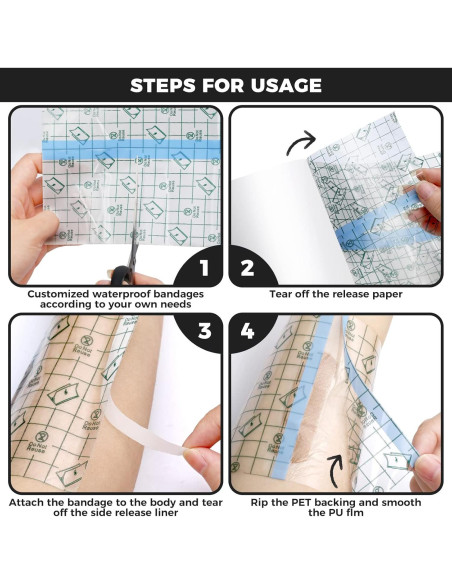 Vendaje Impermeable para Tatuajes BFONS 5.5m x 5cm Estéril