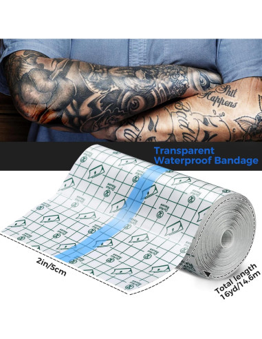 Vendaje Impermeable para Tatuajes BFONS 5.5m x 5cm Estéril