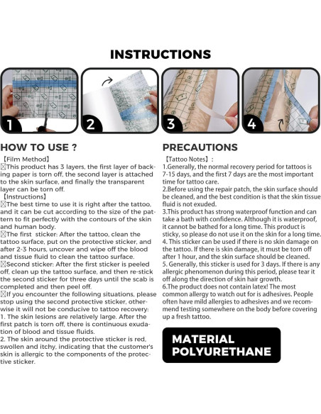 Vendaje Impermeable para Tatuajes BFONS 5.5m x 5cm Estéril