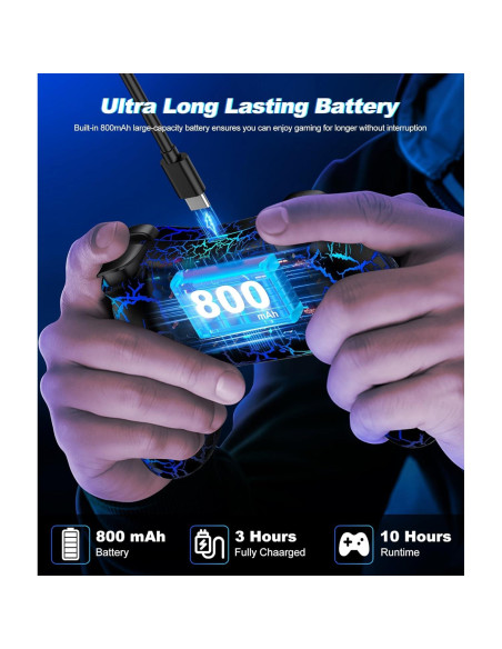 Controlador Inalámbrico Pro Qixun para Switch y PC - Negro