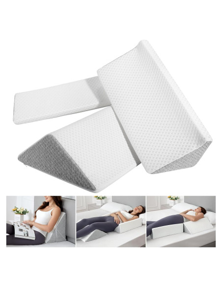 Almohada Cuña Triangular RPOMU 3 en 1 para Alivio Espalda