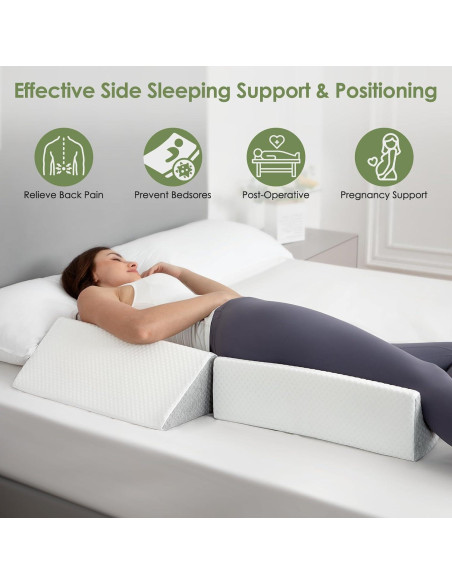 Almohada Cuña Triangular RPOMU 3 en 1 para Alivio Espalda