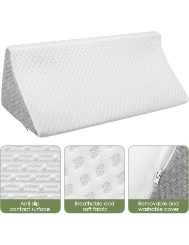 Almohada Cuña Triangular RPOMU 3 en 1 para Alivio Espalda