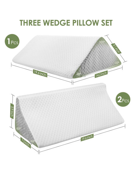 Almohada Cuña Triangular RPOMU 3 en 1 para Alivio Espalda