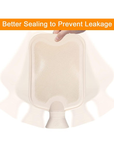 Bolsa de Agua Caliente OliviaLiving 2L con Funda Tejida 2