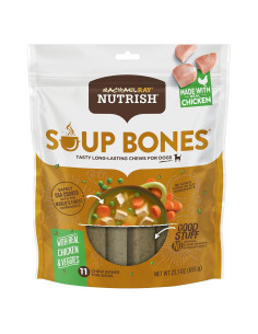 Golosinas para Perros Rachael Ray Nutrish 11 Huesos Pollo