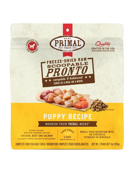 Comida para Perros Cachorros Primal 200g Pollo y Salmón