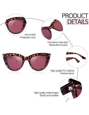 Gafas de sol Joopin ojo de gato polarizadas para mujer
