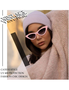 Gafas de sol cat eye Joopin UV400 polarizadas rosa 2