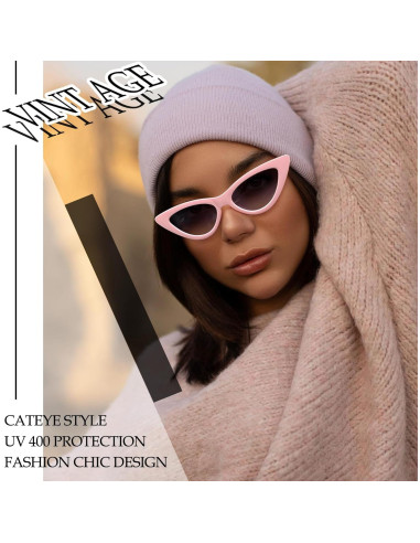 Gafas de sol cat eye Joopin UV400 polarizadas rosa