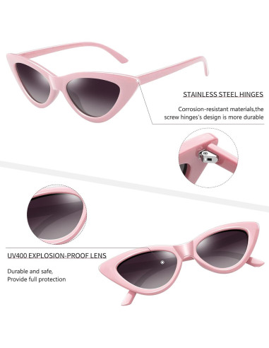 Gafas de sol cat eye Joopin UV400 polarizadas rosa