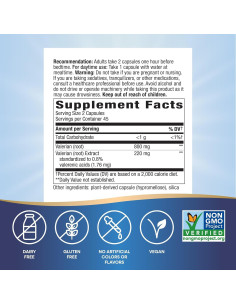 Extracto de Valeriana Nature's Way 220 mg 90 Cápsulas 2