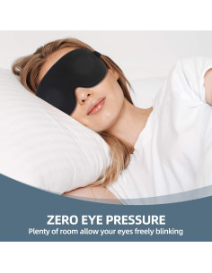 Paquete de 4 Máscaras de Sueño 3D Aussumy - Negro 2