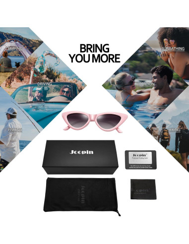 Gafas de sol cat eye Joopin UV400 polarizadas rosa