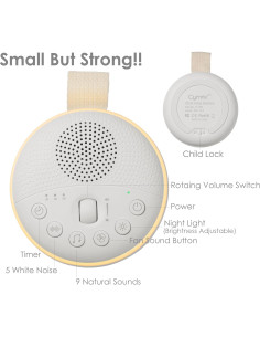 Máquina de Ruido Blanco Cymrix C100 con 21 Sonidos y Luz 2