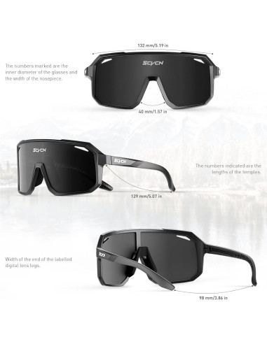 Gafas de Ciclismo SCVCN DZ-S62 UV400 Policarbonato
