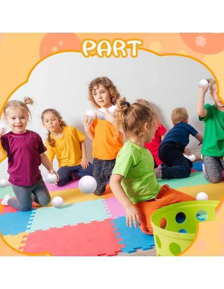 12 Pelotas de Espuma Antiestrés Kymqlyw 6,35 cm Blancas