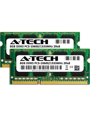 A-Tech 16GB RAM DDR3 1333MHz para MacBook Pro/iMac