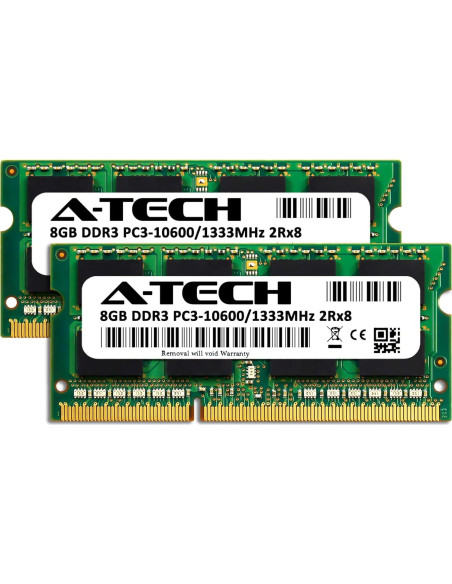 A-Tech 16GB RAM DDR3 1333MHz para MacBook Pro/iMac