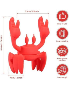 Soporte para cuchara de silicona Genérico rojo 10 cm 2