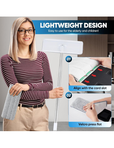 Juego de trapeador y cubo Saker con escurridor 3 almohadillas